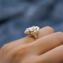 Classic vintage marquise engagement ring design