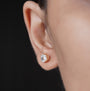 Asscher Cut Diamond Stud Earrings with flat back stud option