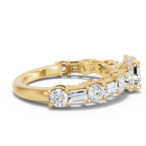 Image for Asscher Dual Halo Ring with Alternating Baguette band