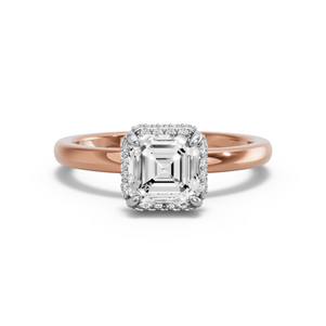 Image for Asscher Dual Halo Ring with Solitaire band