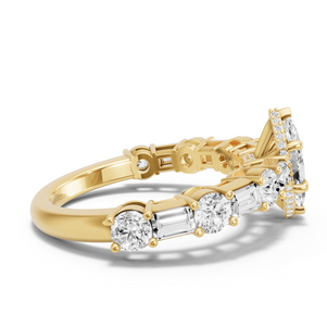 Image for Marquise Dual Halo Ring with Alternating Baguette band
