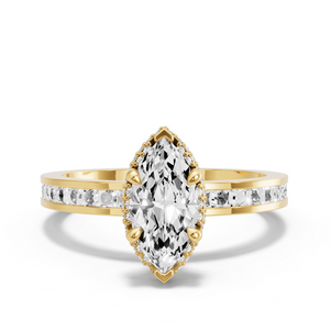 Image for Marquise Dual Halo Ring with Channel band