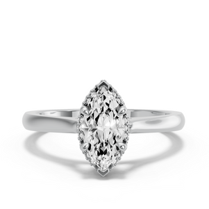 Image for Marquise Dual Halo Ring with Knife Edge Cathedral band