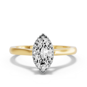 Image for Marquise Dual Halo Ring with Knife Edge Cathedral band
