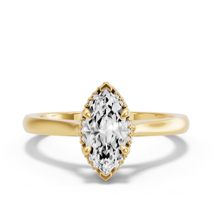 Image for Marquise Dual Halo Ring with Knife Edge Cathedral band