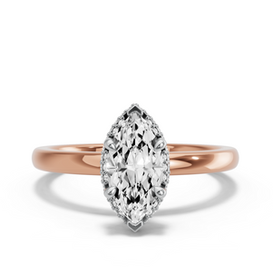 Image for Marquise Dual Halo Ring with Solitaire band