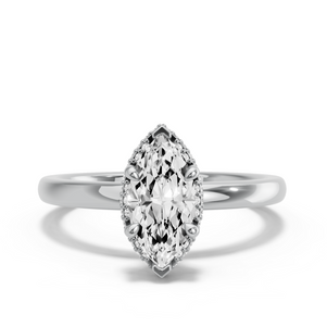 Image for Marquise Dual Halo Ring with Solitaire band