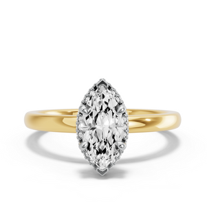 Image for Marquise Dual Halo Ring with Solitaire band