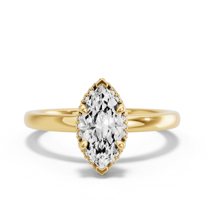 Image for Marquise Dual Halo Ring with Solitaire band