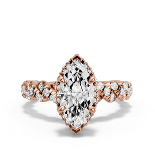 Image for Marquise Dual Halo Ring with Twist Pave band