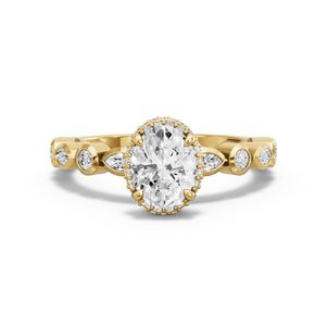 Image for Oval Dual Halo Ring with Alternating Marquise band