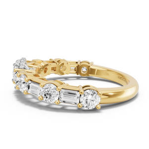 Image for Pear Dual Halo Ring with Alternating Baguette band