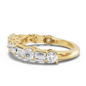 Image for Pear Dual Halo Ring with Alternating Baguette band