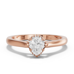 Image for Pear Dual Halo Ring with Knife Edge Cathedral band