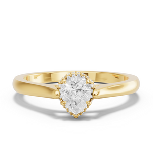 Image for Pear Dual Halo Ring with Knife Edge Cathedral band