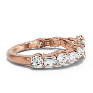 Image for Radiant Dual Halo Ring with Alternating Baguette band