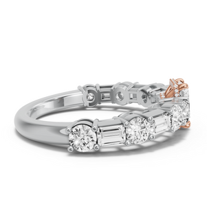 Image for Radiant Dual Halo Ring with Alternating Baguette band