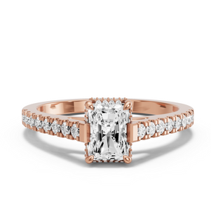 Image for Radiant Dual Halo Ring with Cathedral Pave band