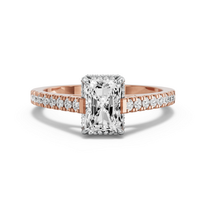 Image for Radiant Dual Halo Ring with Cathedral Pave band