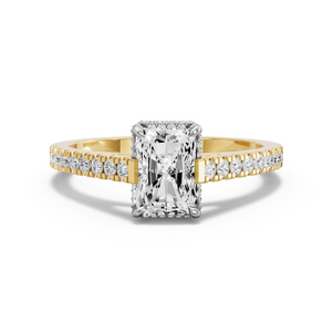 Image for Radiant Dual Halo Ring with Cathedral Pave band