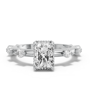Image for Radiant Dual Halo Ring with Floating Station band