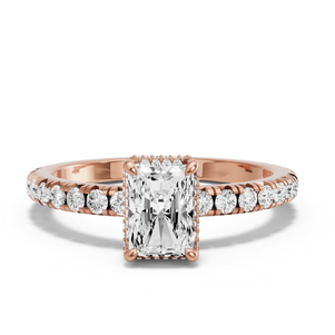 Image for Radiant Dual Halo Ring with French Pave band