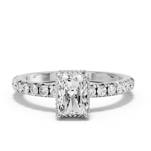 Image for Radiant Dual Halo Ring with French Pave band