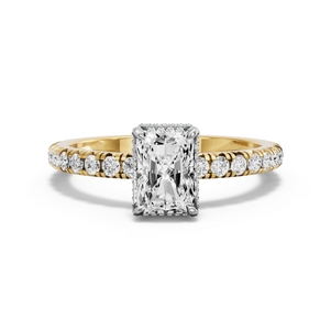 Image for Radiant Dual Halo Ring with French Pave band