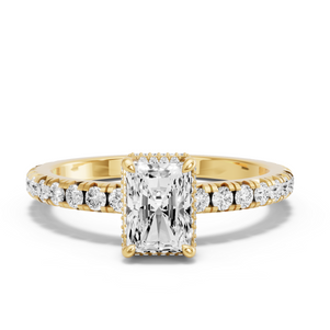 Image for Radiant Dual Halo Ring with French Pave band