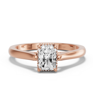 Image for Radiant Dual Halo Ring with Knife Edge Cathedral band