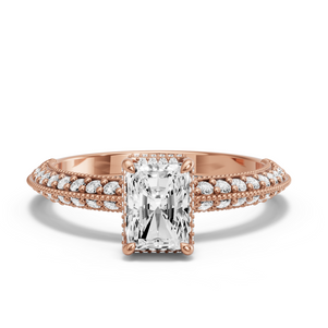 Image for Radiant Dual Halo Ring with Knife Edge Pave band