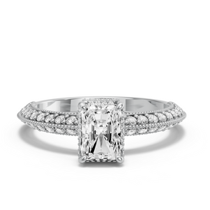 Image for Radiant Dual Halo Ring with Knife Edge Pave band