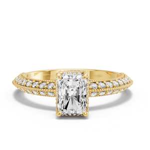 Image for Radiant Dual Halo Ring with Knife Edge Pave band
