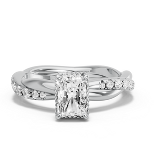 Image for Radiant Dual Halo Ring with Rope Pave band