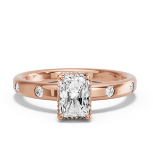 Image for Radiant Dual Halo Ring with Sleek Accent band
