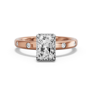 Image for Radiant Dual Halo Ring with Sleek Accent band