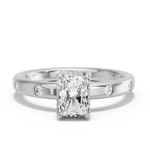 Image for Radiant Dual Halo Ring with Sleek Accent band