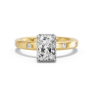 Image for Radiant Dual Halo Ring with Sleek Accent band