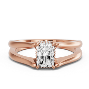 Image for Radiant Dual Halo Ring with Split Ring Solitaire band