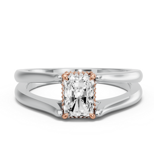 Image for Radiant Dual Halo Ring with Split Ring Solitaire band