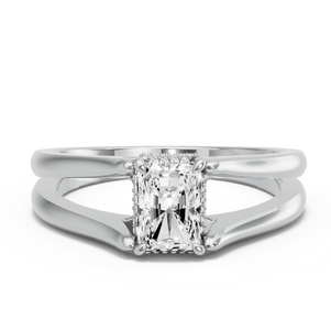 Image for Radiant Dual Halo Ring with Split Ring Solitaire band