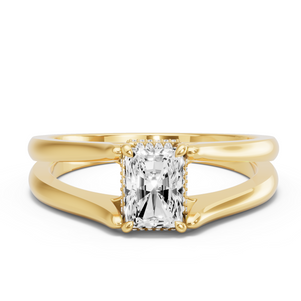 Image for Radiant Dual Halo Ring with Split Ring Solitaire band