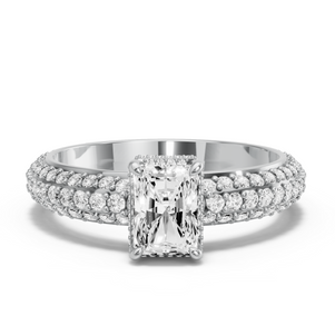 Image for Radiant Dual Halo Ring with Triple Row Pave band