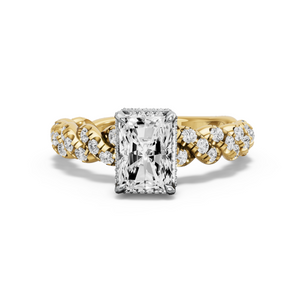 Image for Radiant Dual Halo Ring with Twist Pave band