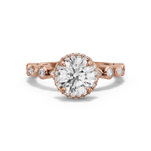 Image for Round Dual Halo Ring with Alternating Marquise band