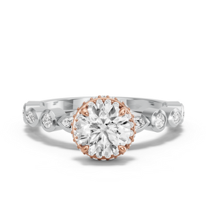 Image for Round Dual Halo Ring with Alternating Marquise band
