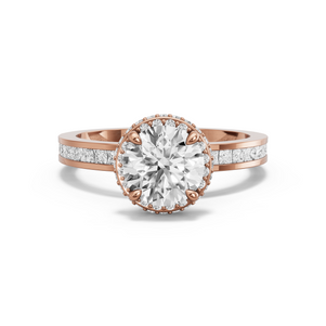 Image for Round Dual Halo Ring with Channel band
