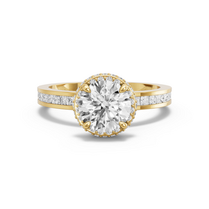 Image for Round Dual Halo Ring with Channel band
