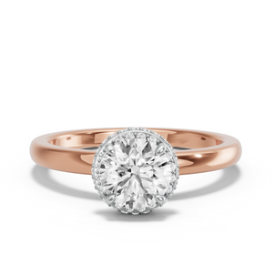 Image for Round Dual Halo Ring with Solitaire band