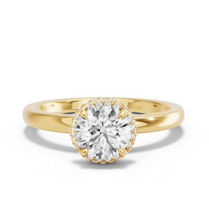Image for Round Dual Halo Ring with Solitaire band